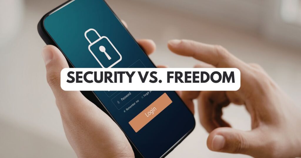 A digital padlock over a social media feed on a smartphone, symbolizing the legislative battle to ban TikTok for national security.