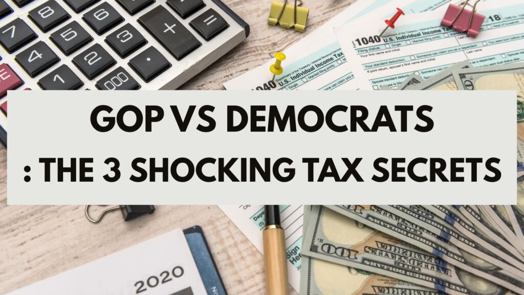 clear data-driven infographic showing the core differences between GOP vs Democrats Taxes on corporate and individual rates.