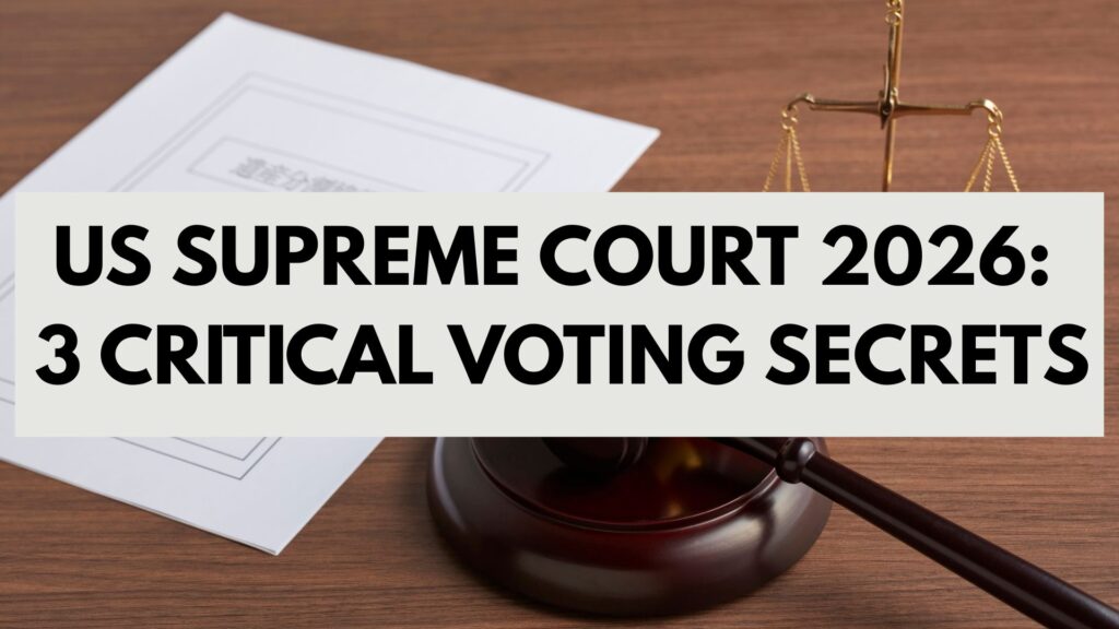 A professional infographic conceptualizing how the US Supreme Court 2026 rulings on gerrymandering impact voting districts.